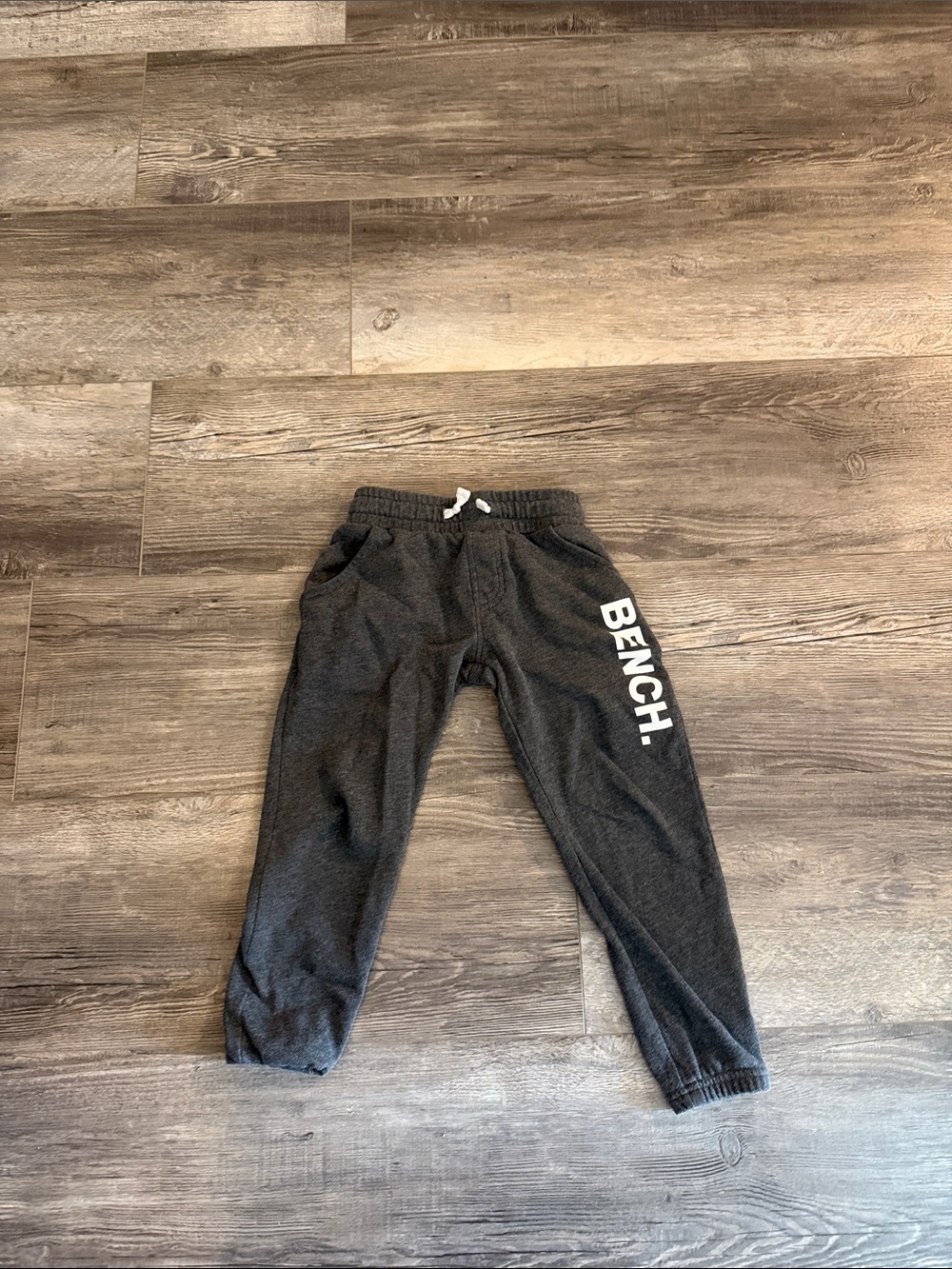 Bench Kids Charcoal Gray Joggers with White Logo